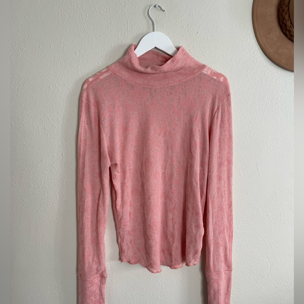 Free People Lace Long Sleeve Layering Shirt L